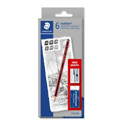 Crayons graphite Staedtler Tradition (lot/6)