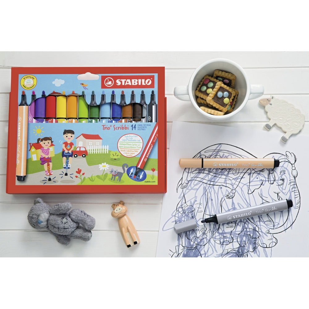 Feutres STABILO Trio Scribbi (lot/14)
