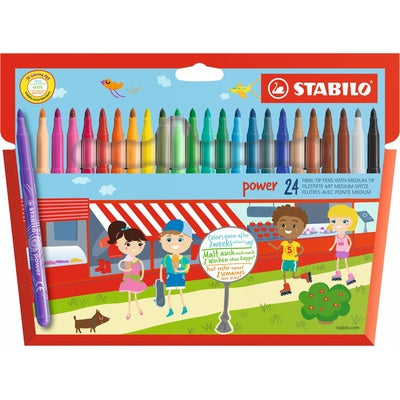 Crayons de couleur STABILO Power (lot/24)