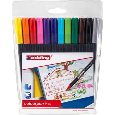 Feutres de coloriage Edding à pointe fine (lot/12)