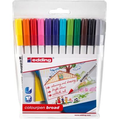 Feutres de coloriage Edding à pointe large (lot/12)