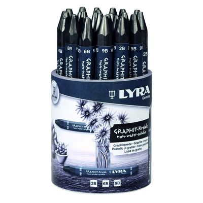 Crayons graphite Lyra noir, boîte de 24