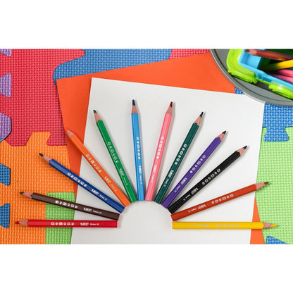 Crayons de couleur triangulaires BIC Kids Jumbo (lot/144)