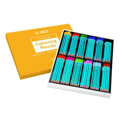 Crayons de couleur hexagonaux KCS (lot/288)