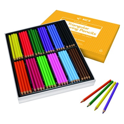 Crayons de couleur triangulaires géants KCS (lot/144)