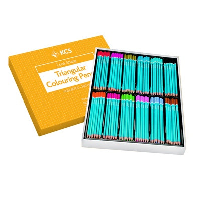 Crayons de couleur triangulaires KCS (lot/300)