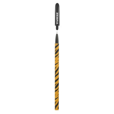 Stylos bille imprimés animaux zébrés (lot/10) - noir