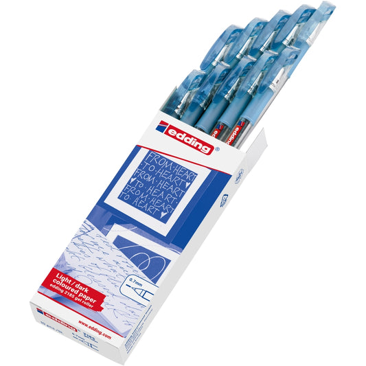 Stylos bille gel Edding 2185 (lot/10) - Bleu