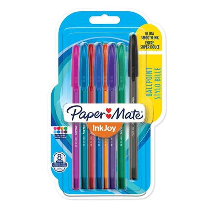 Stylos bille Paper Mate Inkjoy, assortiment de 8