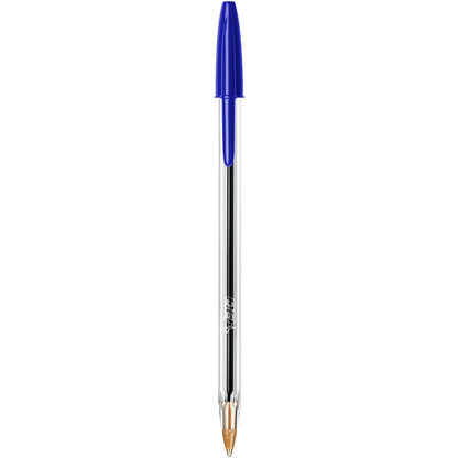 Stylos bille BIC Cristal Original bleus, boîte de 90 + 10 gratuits