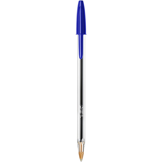 Stylos bille BIC Cristal Original bleus, boîte de 90 + 10 gratuits
