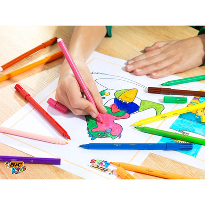 Feutres fins BIC Visa couleurs assorties (lot/288)