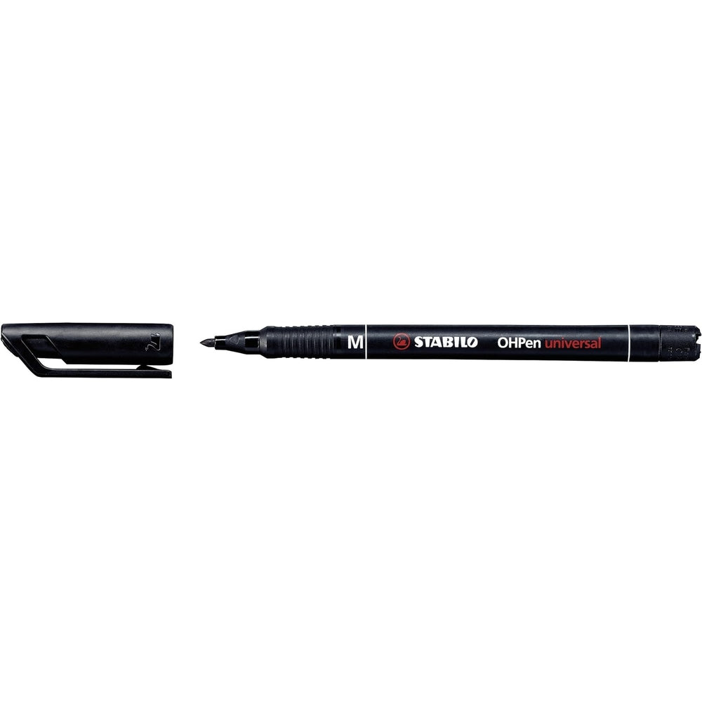Feutres pour rétroprojecteur STABILO pointe fine (lot/10) - noir