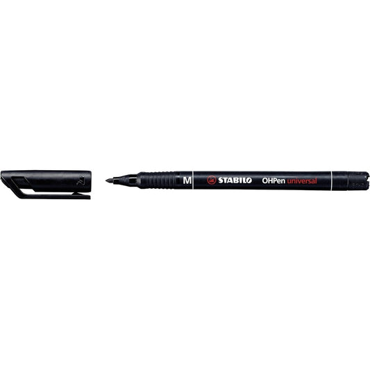Feutres pour rétroprojecteur STABILO pointe fine (lot/10) - noir