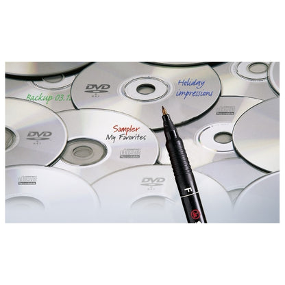 Feutres pour rétroprojecteur STABILO pointe fine (lot/10) - noir