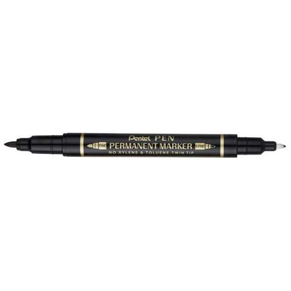 Feutres Pentel Twin fin/extra fin (lot/12) - noir