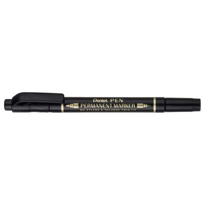 Feutres Pentel Twin fin/extra fin (lot/12) - noir