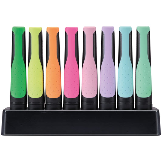 Surligneurs STABILO GREEN BOSS (lot/8) - coloris assortis pastel et fluo