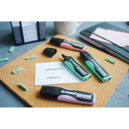 Surligneurs STABILO GREEN BOSS (lot/8) - coloris assortis pastel et fluo