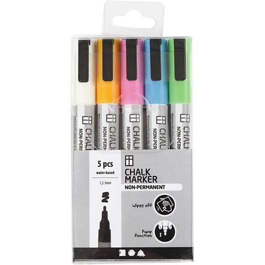 Marqueurs craie épais (lot/5)