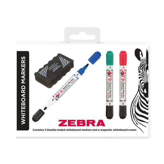 Marqueurs effaçables à sec double pointe Zebra (lot/5)