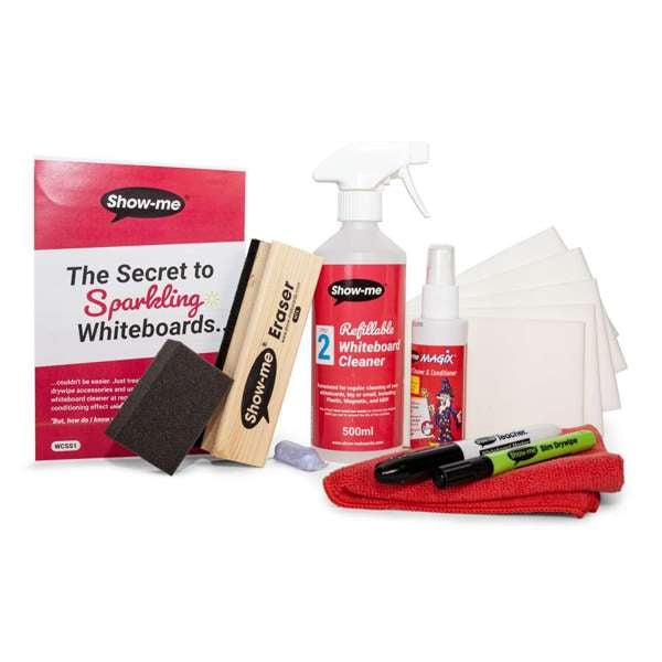 Kit de nettoyage tableau blanc Show-me 12 pièces