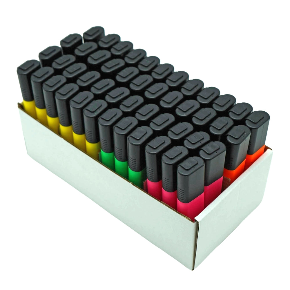 Surligneurs KCS à pointe biseautée (lot/48) - couleurs néon assorties