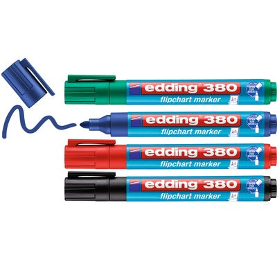 Marqueurs permanents Edding 380 (lot/4) - coloris assortis