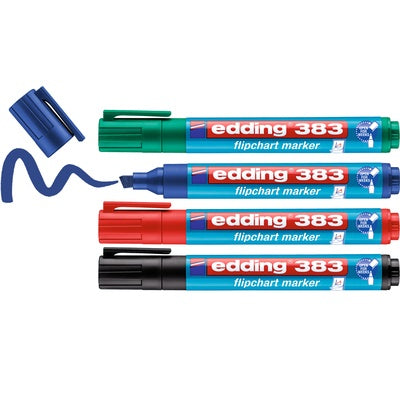 Marqueurs permanents Edding 383 (lot/4) - coloris assortis