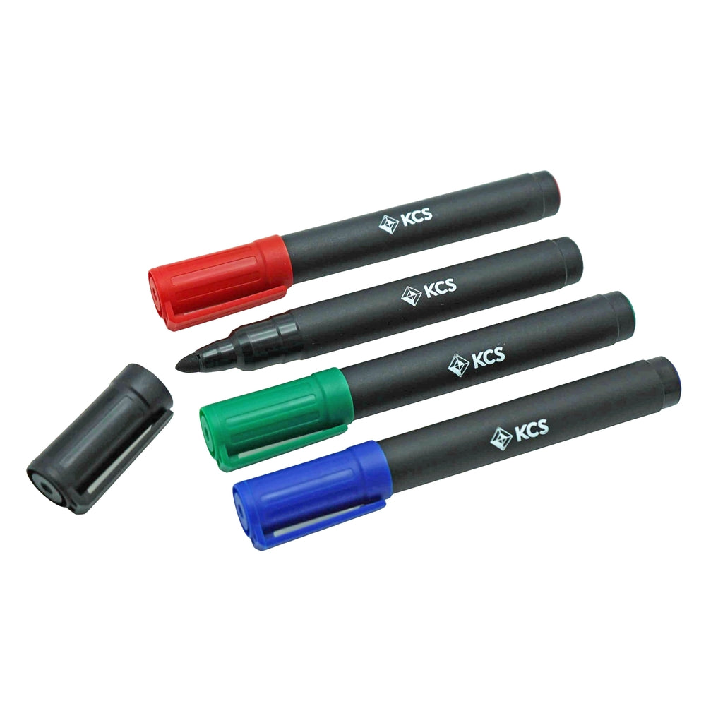Marqueurs permanents KCS (lot/4) - couleurs assorties