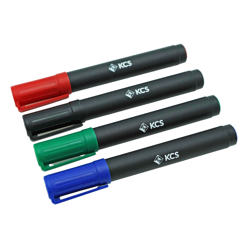 Marqueurs permanents KCS (lot/4) - couleurs assorties