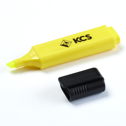 Surligneurs KCS à pointe biseautée (lot/10) - couleurs néon assorties