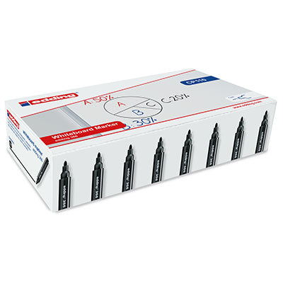 Marqueurs effaçables à sec Edding 366 Mini pointe ronde (lot/100) - noir