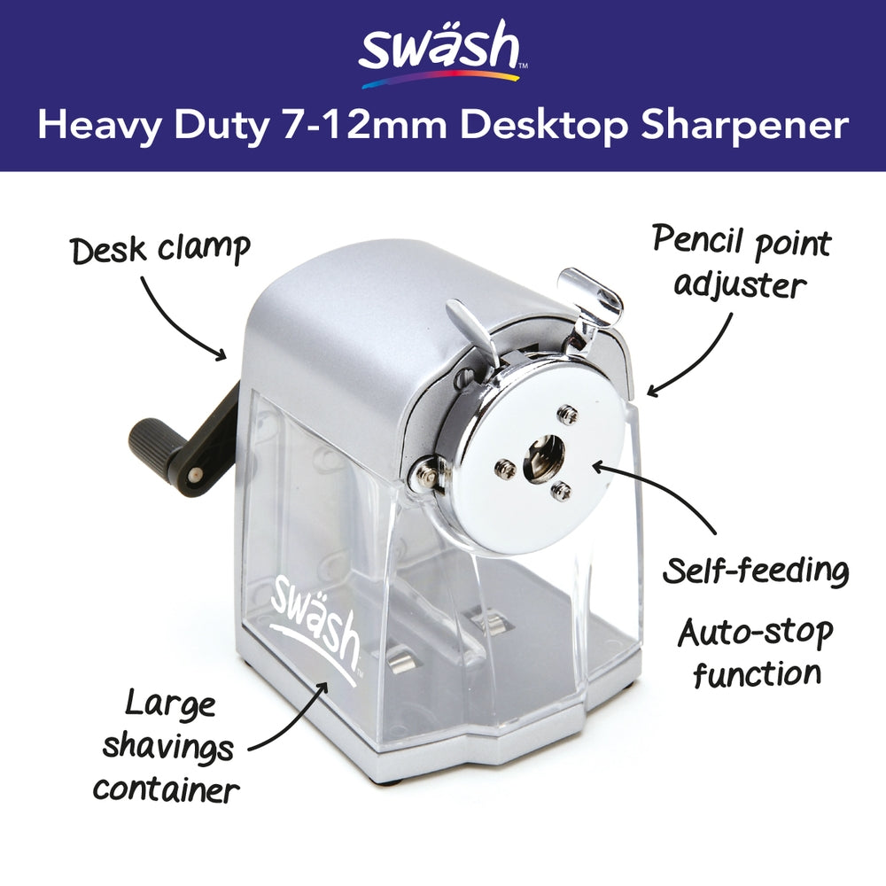 Taille-crayon de bureau Swash usage intense 7-12 mm