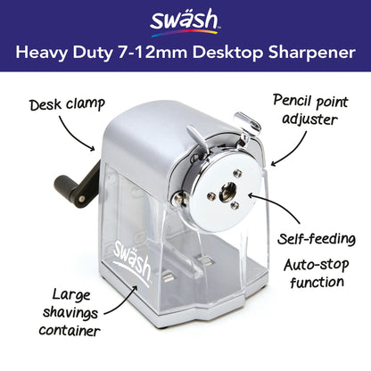 Taille-crayon de bureau Swash usage intense 7-12 mm