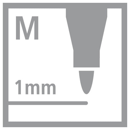 Marqueurs permanents STABILO OHPens pointe moyenne (lot/10) - noir
