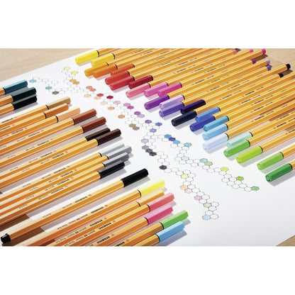 Feutres fins STABILO Point 88 Fineliner (lot/20) - assortiment de couleurs