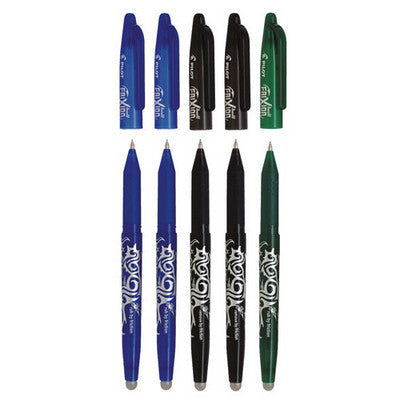 Stylos bille gel effaçables Pilot Frixion (lot/5) - couleurs assorties