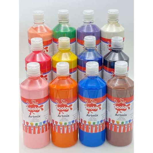 Gouache lavable prête à l'emploi 600 ml (lot/12)