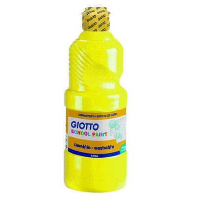 Gouache lavable Giotto School 500 ml - Jaune primaire