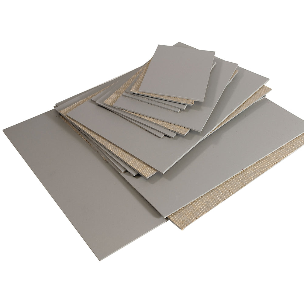 Blocs de linoléum avec support en toile de jute (lot/10)