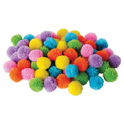 Pompons en laine assortis (lot/100)