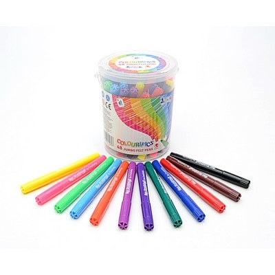 Feutres jumbo super lavables Colorific (lot/48)