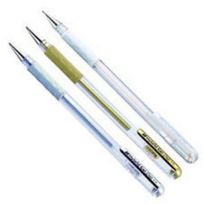 Stylos Pentel Hybrid Metallic Gel Grip (lot/12)