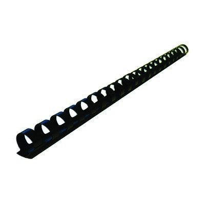Reliures spirales en plastique noir (lot/100) - 12 mm