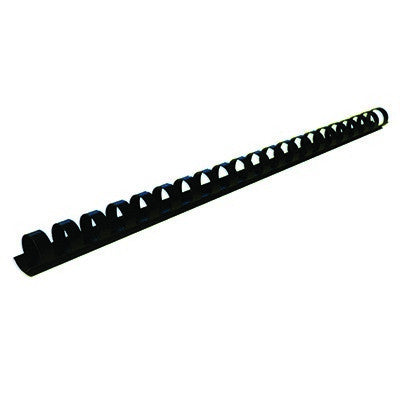 Reliures spirales en plastique noir (lot/100) - 14 mm