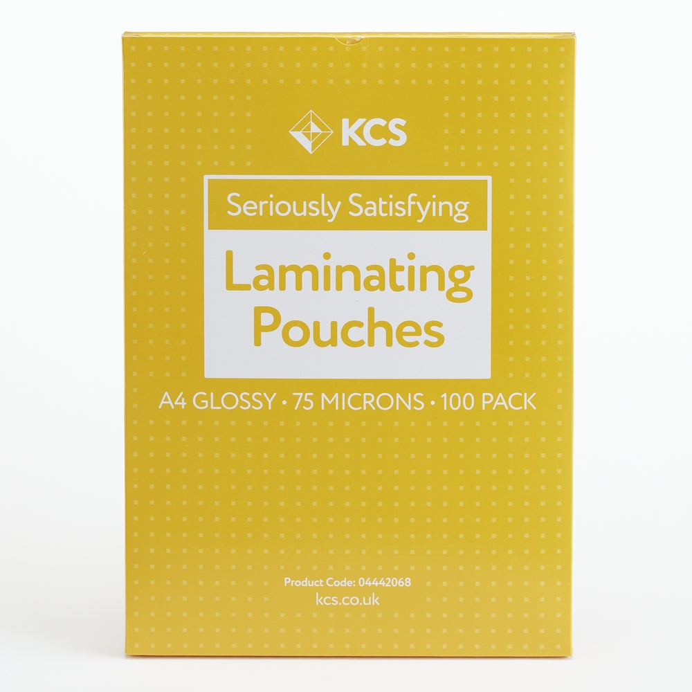 Pochettes de plastification brillantes KCS (lot/100) - A4 150 microns (2x75)