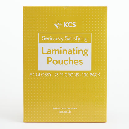 Pochettes de plastification brillantes KCS (lot/100) - A4 150 microns (2x75)