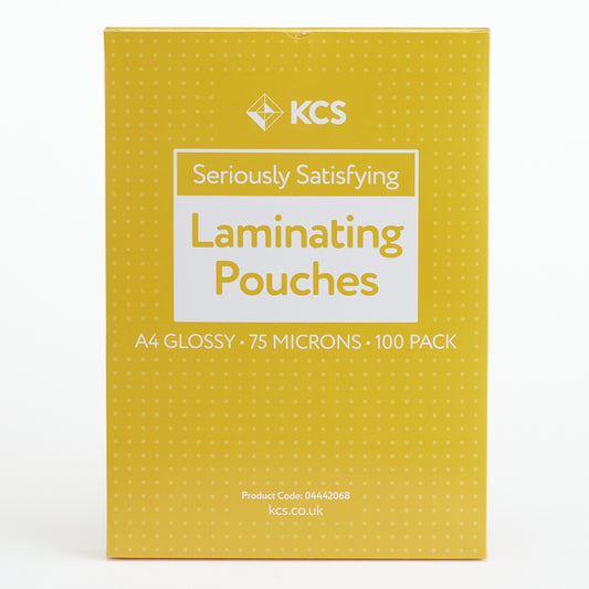 Pochettes de plastification brillantes KCS (lot/100) - A4 150 microns (2x75)