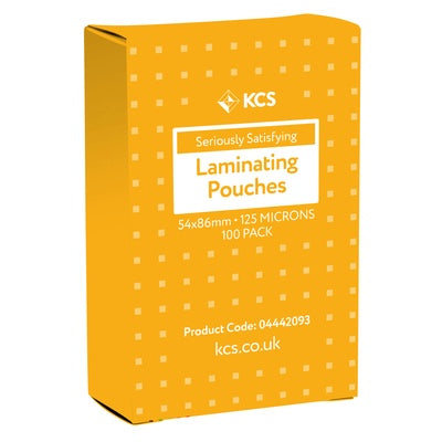 Pochettes de plastification brillante KCS (lot/100) - ID 250 microns (2x125)
